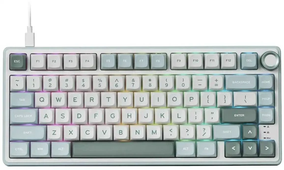 ROYAL KLUDGE R75 Sky Cyan Gaming Keyboard Brown switch