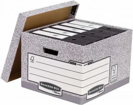 „Fellowes Bankers Box System“ su FSC sertifikatu – didelė „FastFold“ archyvavimo dėžė (01810-FFEU)