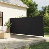 Ištraukiama šoninė markizė, juodos spalvos, 180x500cm kaina