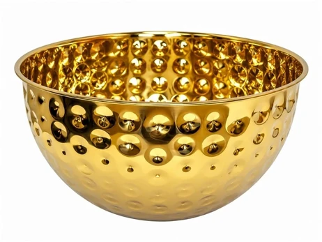 Metalinis serviravimo dubuo auksinis 22 cm