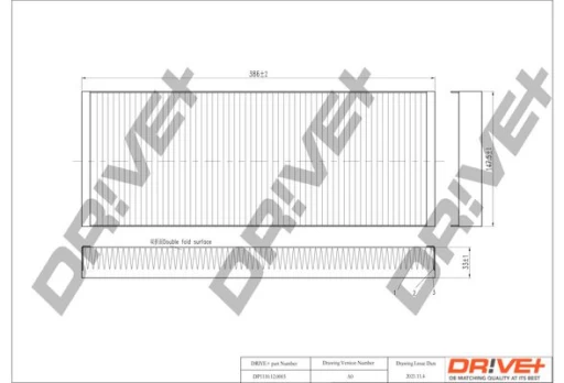 Filtras, salono oras Dr!ve+ DP1110.12.0003