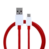 [Užsakomoji prekė] Cablu de Incarcare USB la Type-C, 4A - OnePlus (D301) - Baltas / Raudonas (Bulk Packing) OPL831 kaina