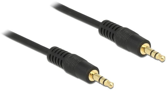 Delock Klinkenkabel 3,5 mm 3 Pin Stecker > Stecker 1 m juodas