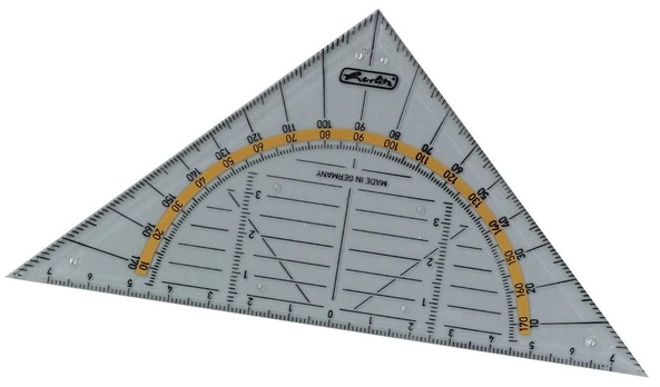 Herlitz Herlitz geometry triangle plastikas 16 centimeters, set square (clear)