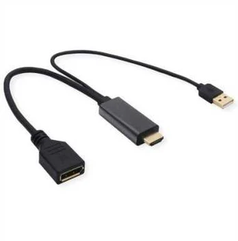 VALUE kabelio adapteris, v1.2, HDMI M - DP F