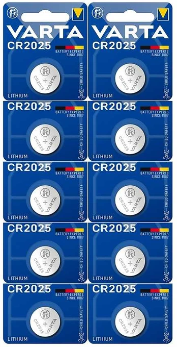 Varta Elementai Lithium CR2025, 10vnt