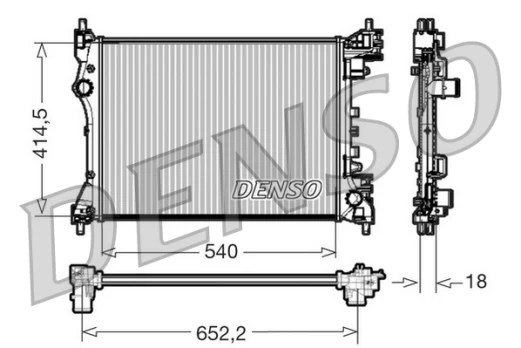 Variklio radiatorius DENSO DRM01005