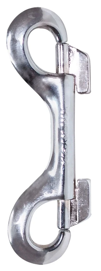 ZADO dvigubas karabinas, metalinis, sidabrinis, 10 cm