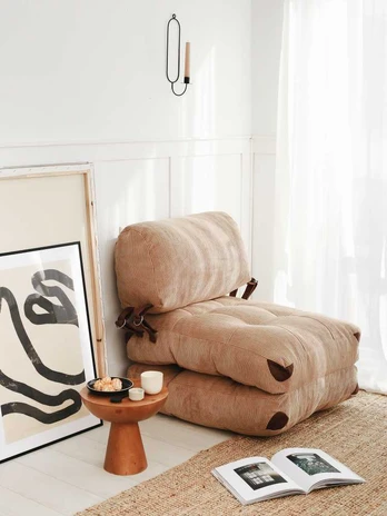1 sėdynės sofa-lova Fold Kadife - Camel