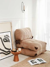 1 sėdynės sofa-lova Fold Kadife - Camel kaina