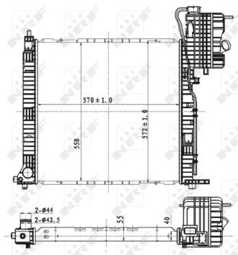 Variklio radiatorius NRF NRF 53176