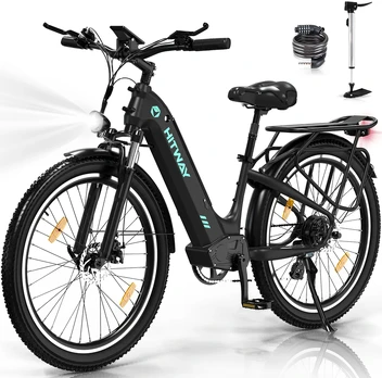 Elektrinis dviratis Hitway BK16, 26", 250W, juodas