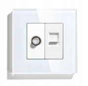 Internetinis lizdas Rj45 + Antena stiklinis Lan Sat
