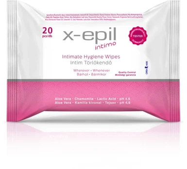 X-Epil Intimate Hygiene Intimate Wipes, 20 vnt.