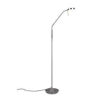 Trio-Lighting Monza LED brushed steel stāvlampa