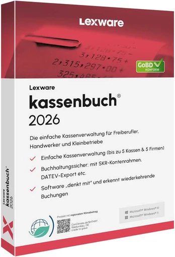 Lexware Kassenbuch Version 25.00 - 2026 - 1 Device, 1 Year - ESD-DownloadESD