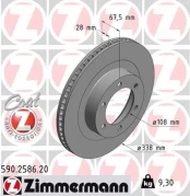 Stabdžių diskas ZIMMERMANN 590.2586.20 kaina