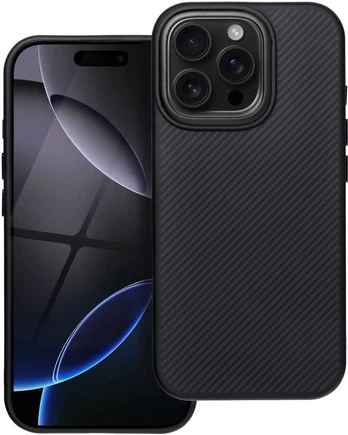 Carbon Elite Mag Cover compatible with MagSafe for IPHONE 14 PRO MAX juodas