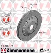 Stabdžių diskas ZIMMERMANN 100.3383.70 kaina