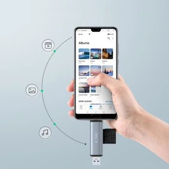 Adapteris - SD, Micro SD kortelių skaitytuvas "Tech-Protect Ultraboost"