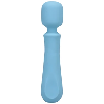 Euphoria Silicone Wand Vibrator Rechargeable Blue - Quiet Operation