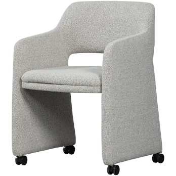 LYRIC DINING CHAIR WITH WHEELS GREIGE
