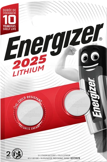 „Energizer“ – ličio baterijos CR2025 (2 vnt. pakuotėje)