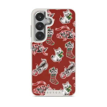 Merry Kitty - Samsung Galaxy S25 Case, Elite Light (Magnetic) / Silver