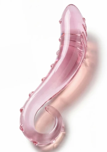 TOYJOY Sparkle G-Spot Wand Glass - Borosilicate, Textured, Clear