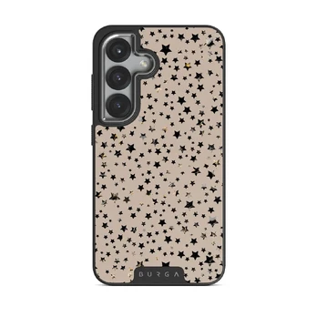 Sparkling Tiara - Stars Samsung Galaxy S25 Case, Elite Dark (Magnetic) / Silver