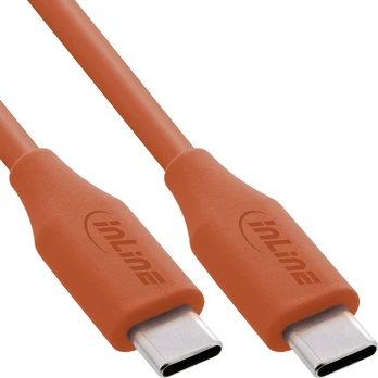 Kabelis USB InLine USB-C - USB-C 0.5 m Oranžinė