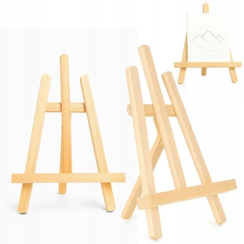 Stalinis medinis trikojis molbertas tapybai, 20 × 30 cm, drobei (ML07)