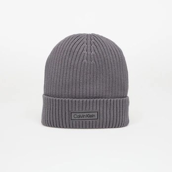 Calvin Klein Patch Chunky Rib Cot Hat Grey (LV04D8053G PCX Kitos kepurės)
