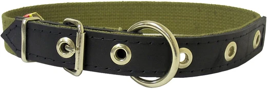 Brezentinis antkaklis su kniedėmis, juodas