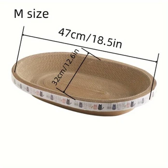 katės draskyklė, M dydis (ilgis 47 cm * plotis 32 cm, tinka katėms iki 3 kg)