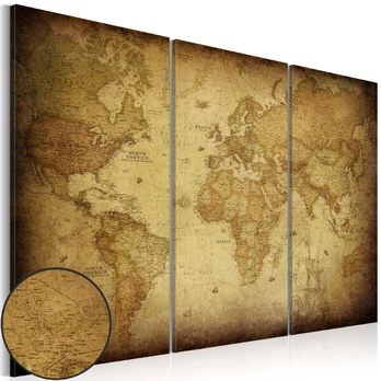 Artgeist Paveikslas - Old map: triptych 60x40