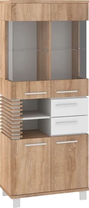 Vitrina Lamir-14, ruda/balta