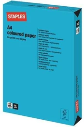 Staples Papier ksero Intensive Colours A4 80g mėlyna 500 arkuszy
