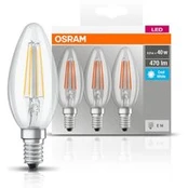 OSRAM LED žvakė E14 4W kaitinimo siūlas 4000K 470lm 3s