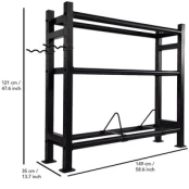 Rankenos prisitraukimams Tunturi Wall-Kettle-Bumper Multi Storage Rack, juoda kaina