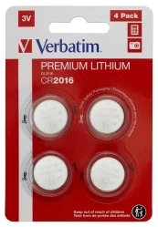Verbatim CR2016, Single-use battery, CR2016, Lithium, 3 V, 4 pc(s), Silver kaina