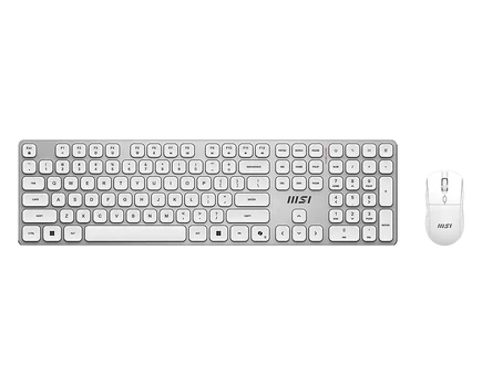 MSI FORGE K210 WIRELESS COMBO WHITE US | Keyboard and Mouse Set | Wireless | Mouse included | US | White