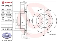 Stabdžių diskas BREMBO 09.E778.11 kaina
