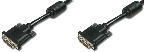 Assmann DVI connection cable. DVI(24+1). 2x ferrit M/M. 10.0m. DVI-D dual link. UL. bl (AK-320101-100-S) kaina