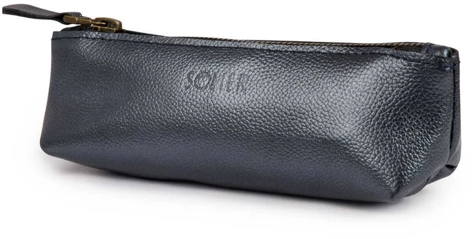 Leather pencil case Solier SA51 graphite