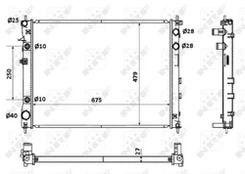 Variklio radiatorius NRF NRF 53887