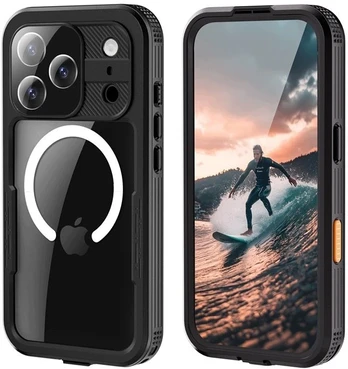 Sustiprintas dėklas iPhone 17 Pro, juodas, Crong Seal Cover