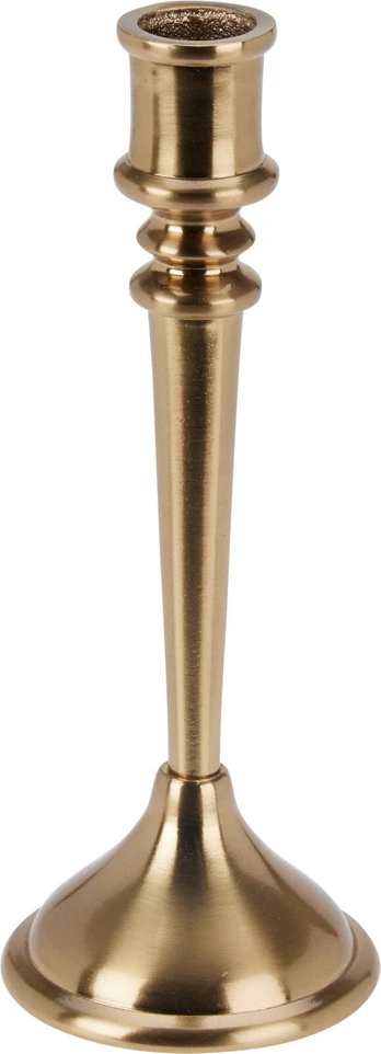Metalinė žvakidė, auksinės sp., 22 cm