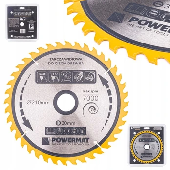 Powermat Extreme pjovimo diskas medienai, 210 × 30 mm, 40 dantų