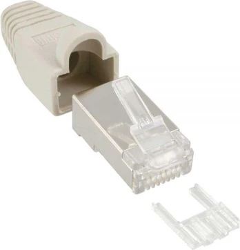 InLine RJ45 kištukas 8P8C, pilkas 10 vnt (74510A)